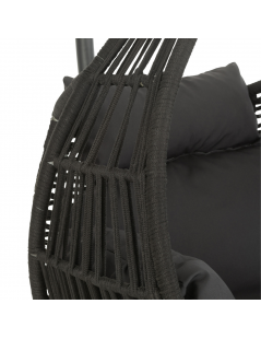 chaise suspendue de jardin noir