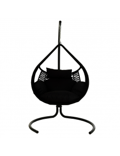 chaise suspendue noir