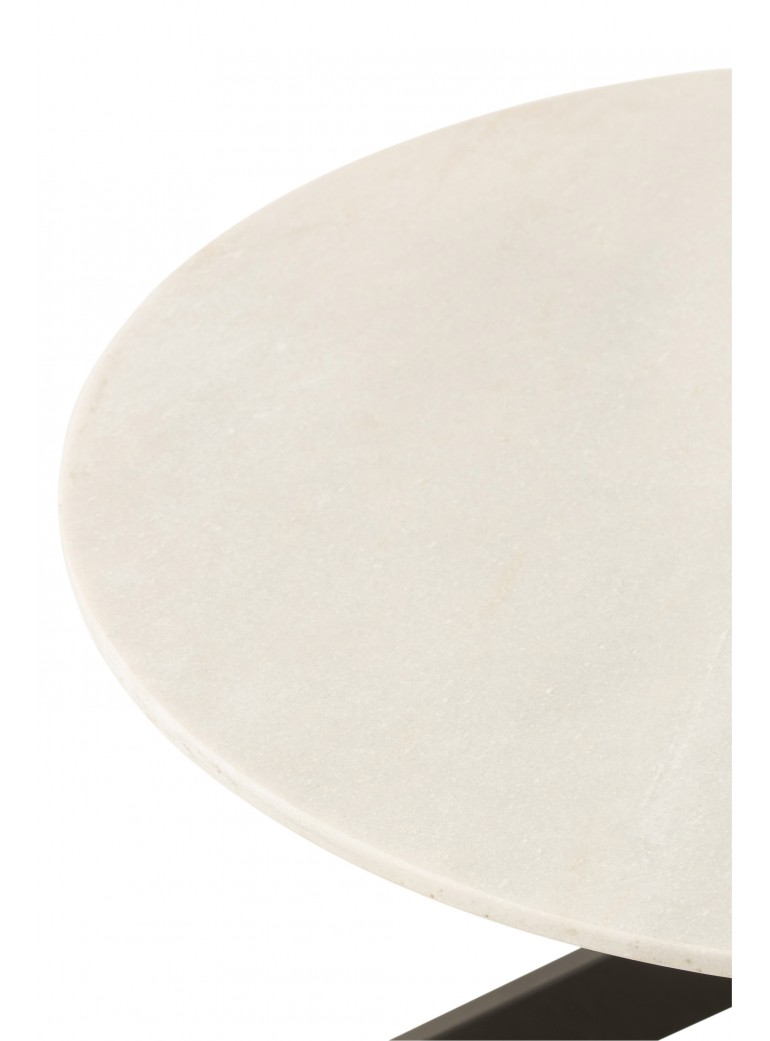 Table basse ronde en marbre blanc
