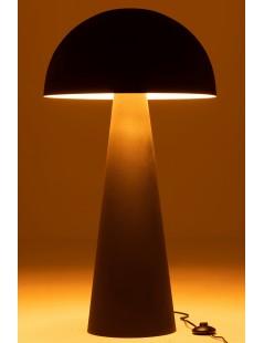Grande lampe type champignon en métal noir