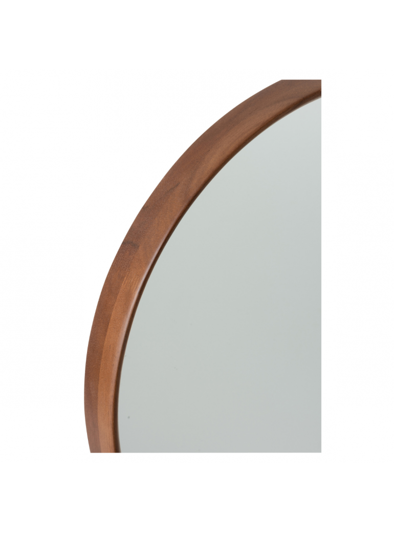 Miroir rond en bois