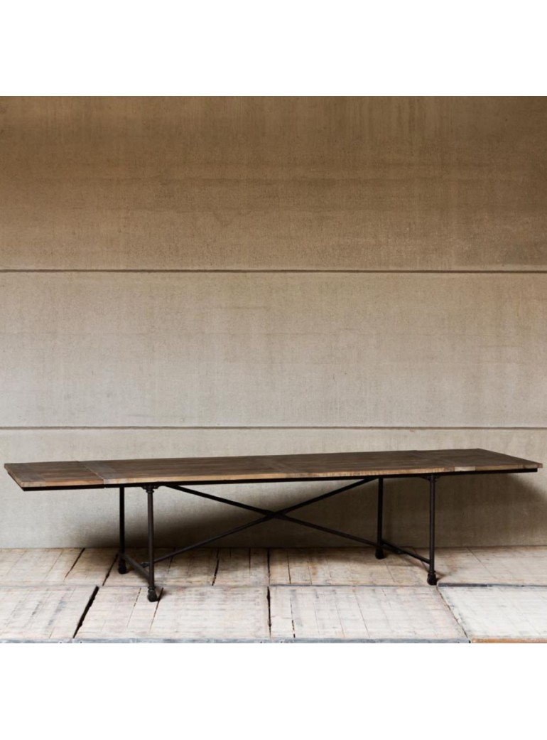 Table tapissier 250 cm + 2 rallonges 2x50 orme