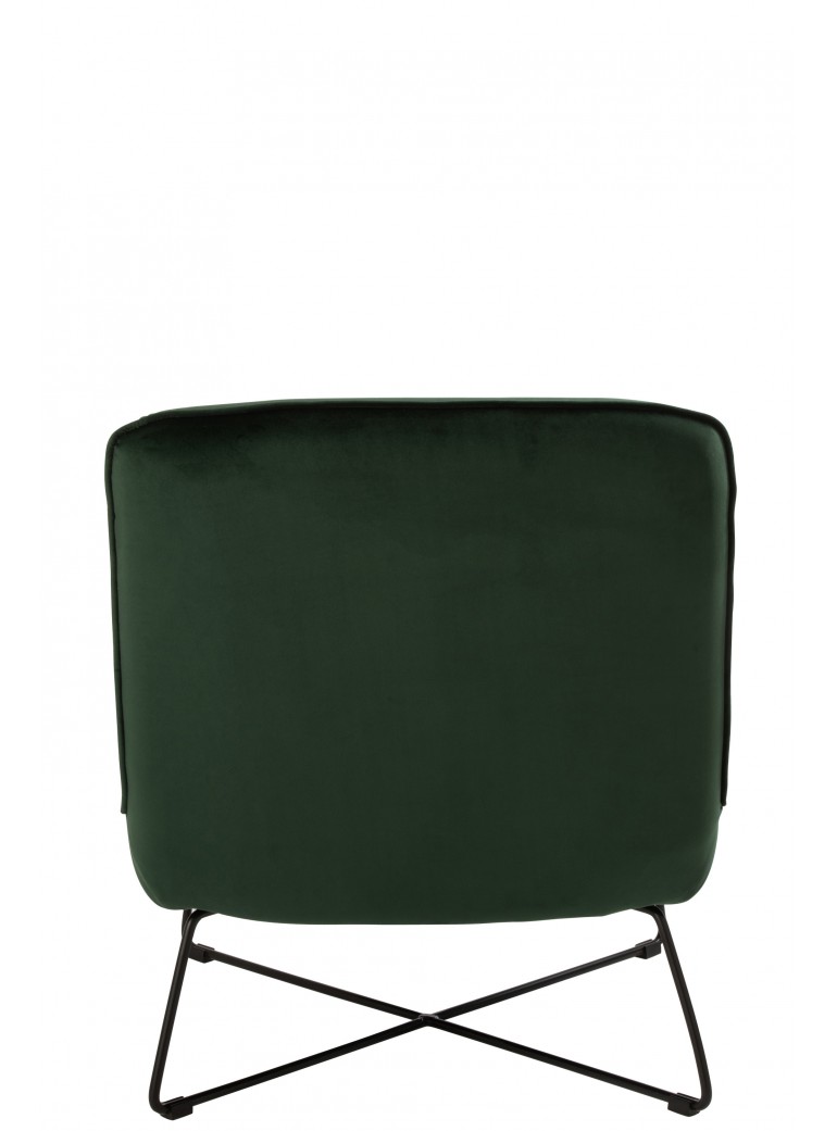 Chaise en velours vert