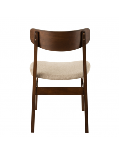 Chaise en bois d'hévéa brun