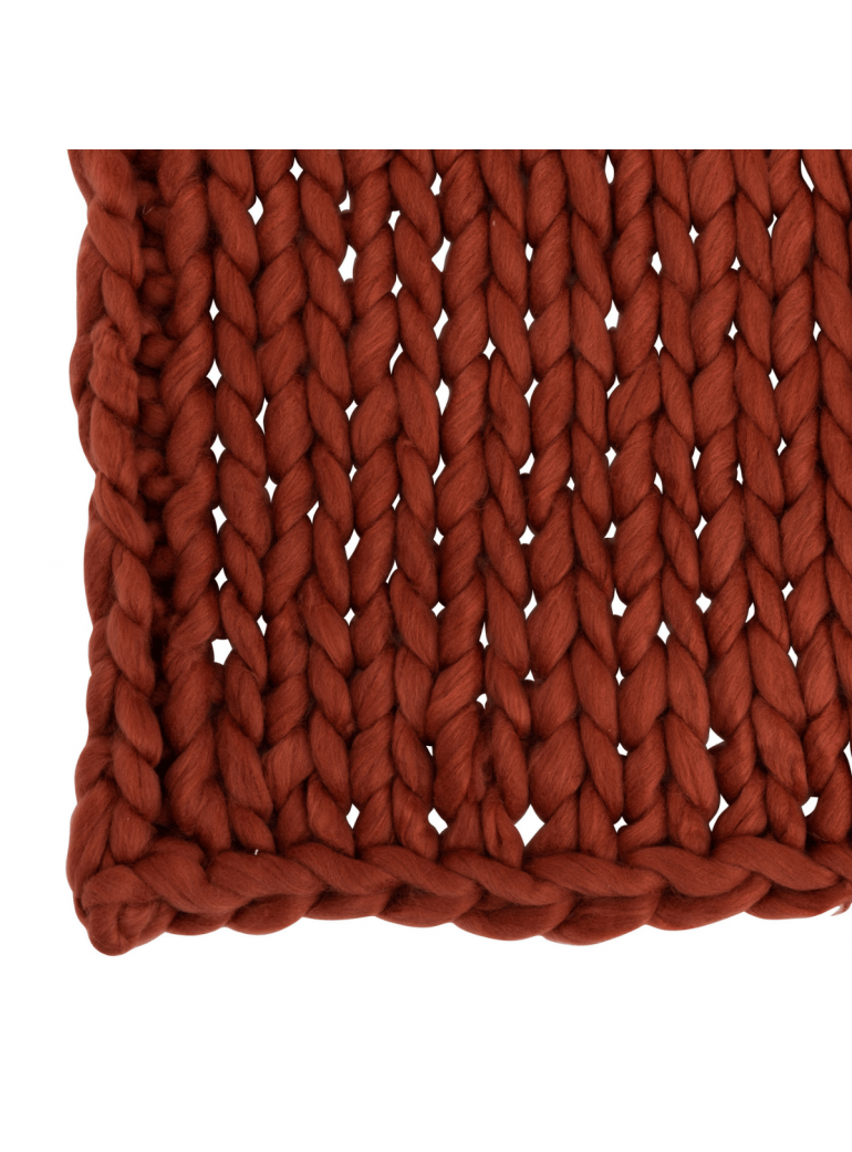 Plaid rouge en laine