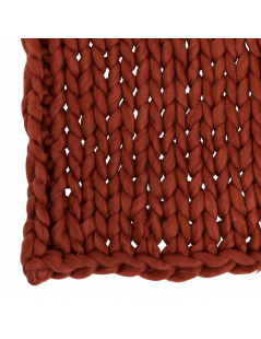 Plaid rouge en laine